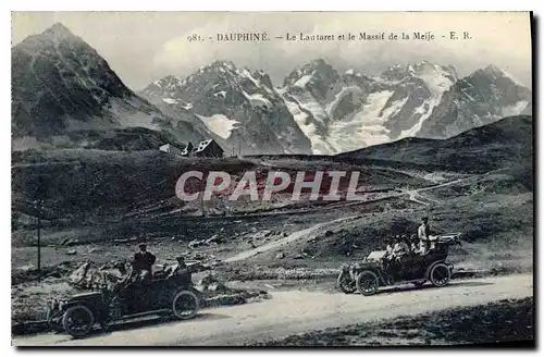 Ansichtskarte AK Dauphine Le Lautaret et le Massif de la Meije Automobile