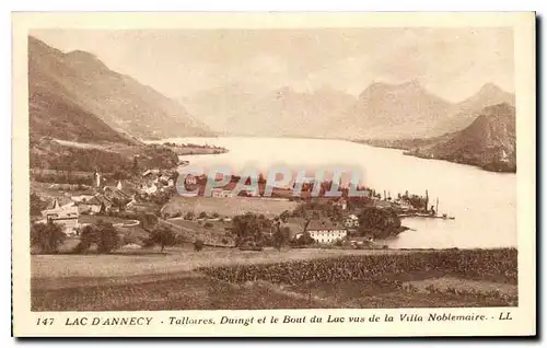 Cartes postales Lac d'Annecy Talloires Duingt et le Bout du Lac vus de la Villa Noblemaire