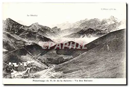 Cartes postales Pelerinage de N D de la Salette Vu des Baisses