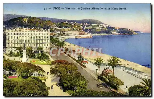 Ansichtskarte AK Nice vue sur les jardins Albert Ier et le Mont Boron