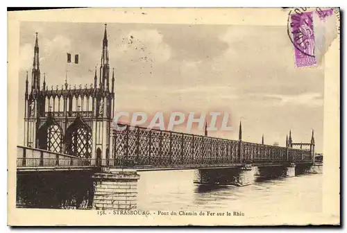 Cartes postales Strasbourg Pont du chemin de Fer sur le Rhin