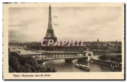 Cartes postales Paris Panorama sur la Seine Tour Eiffel