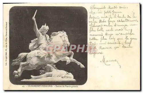 Cartes postales Clermont Ferrand statue de Vercingetorix