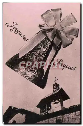 Cartes postales Joyeuses Paques Cloche