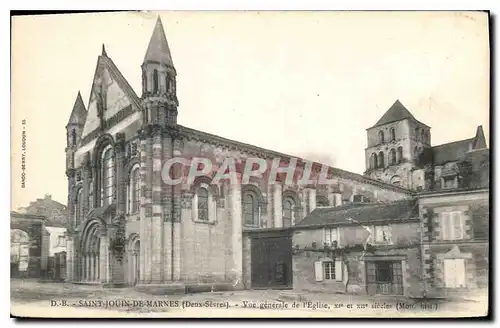 Ansichtskarte AK Saint Jouin de Marnes Deux Sevres vue generale de l'eglise XI et XII siecle Mont Hist