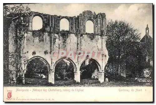 Ansichtskarte AK Menigoule Abbaye des Chatelliers Ruines de l'eglise