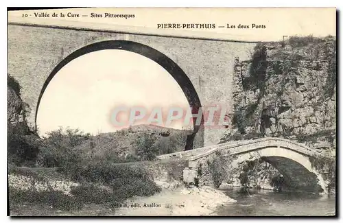 Cartes postales Vallee de la Cure Sites Pittoresque Pierre Perthuis les deux Ponts