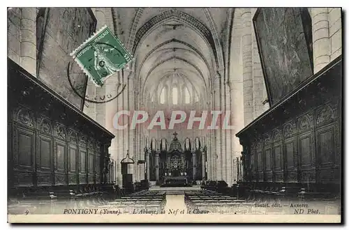 Ansichtskarte AK Pontigny Yonne L'Abbaye la Nef et le Choeur
