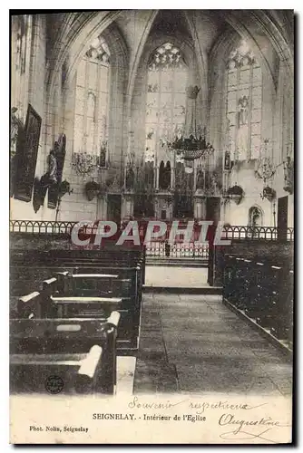 Cartes postales Seignelay interieur de l'eglise