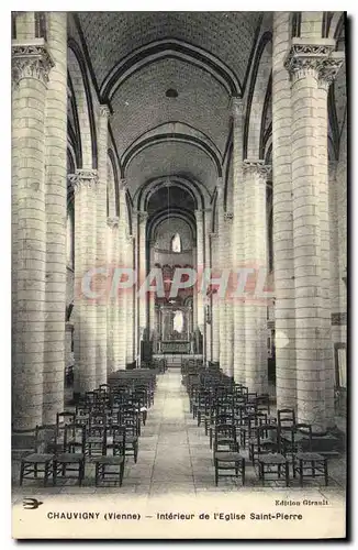 Ansichtskarte AK Chauvigny Vienne interieur de l'eglise Saint Pierre