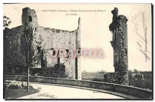 Cartes postales Chauvigny vienne chateau Baronnial ou des Eveques XI siecle