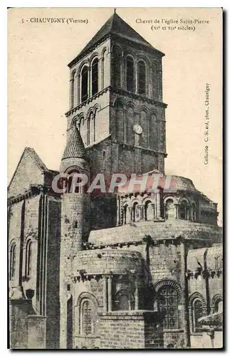 Ansichtskarte AK Chauvigny Vienne Chevet de l'eglise Saint Pierre XI et XII siecles