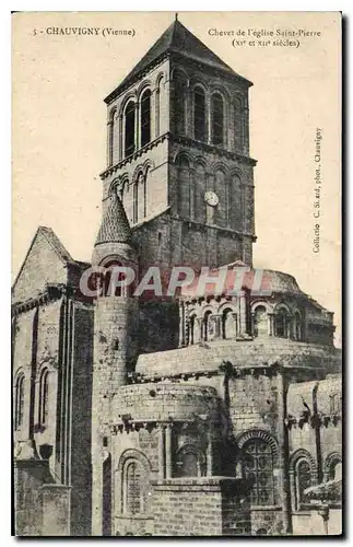 Cartes postales Chauvigny Vienne Chevet de l'eglise Saint Pierre XI et XII siecles