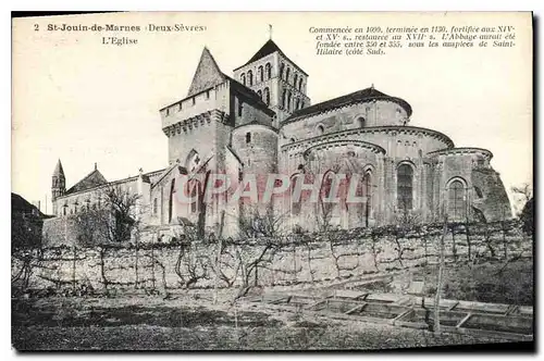 Ansichtskarte AK St Jouin de Marnes Deux Sevres l'eglise Commencee en 1090 terminee en 1130 fortifiee aux XIV et