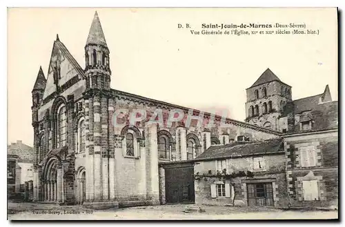 Ansichtskarte AK Saint Jouin de Marnes Deux Sevres vue generale de l'eglise XI et XII siecle Mon Hist