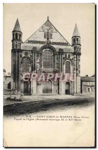 Ansichtskarte AK Saint Jouin de Marnes Deux Sevres facade de l'eglise Monument historique XI et XII siecle