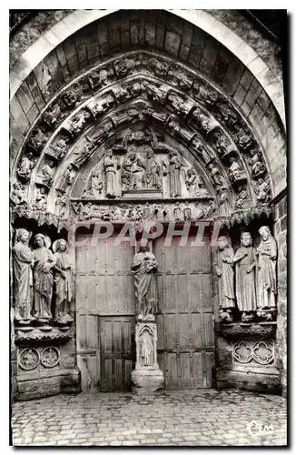Ansichtskarte AK Villeneuve l'Archeveque Yonne Le Portail de l'Eglise XIII et XV siecles
