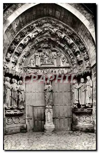 Cartes postales Villeneuve l'Archeveque Yonne Le Portail de l'Eglise XIII et XV siecles