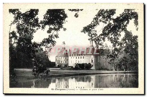 Ansichtskarte AK St Fargeau Yonne Chateau et piece d'eau