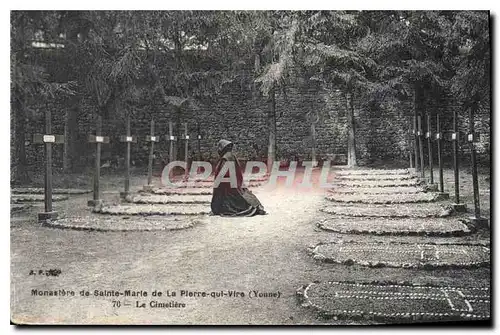 Ansichtskarte AK Monastere de Sainte Marie de la Pierre qui Vire Yonne Le Cimetiere