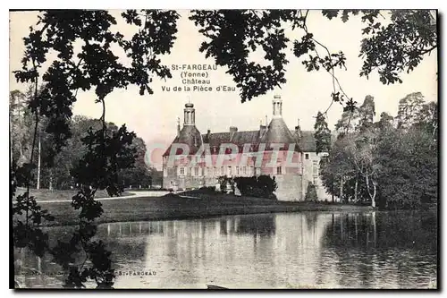 Cartes postales St Fargeau Yonne Chateau Vue de la Piece d'Eau