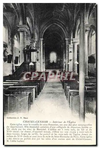 Cartes postales Chatel Censoir Interieur de l'Eglise