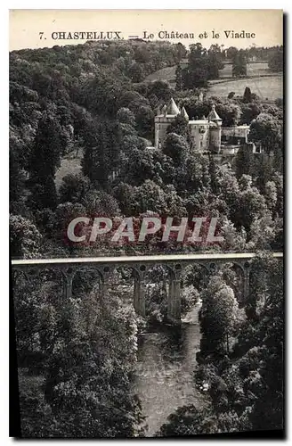 Ansichtskarte AK Chastellux le chateau et le Viaduc