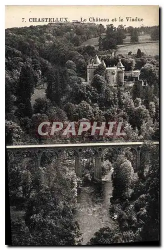 Cartes postales Chastellux le chateau et le Viaduc