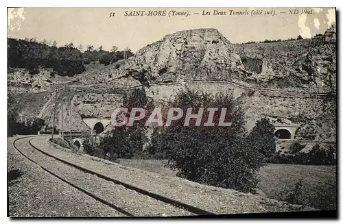 Cartes postales Saint More Yonne les Deux Tunnels cote sud