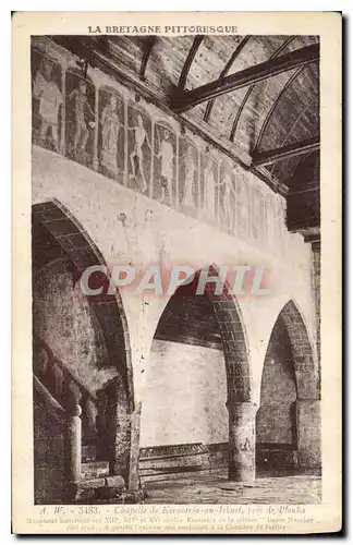 Cartes postales La Bretagne Pittoresque Chapelle de Kermaria an Iskuit Danse macabre