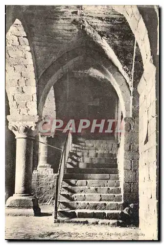 Ansichtskarte AK Mont Saint Michel Crypte de l'Aquilon XII siecle