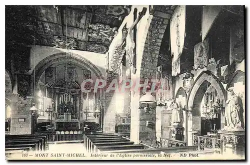 Ansichtskarte AK Mont Saint Michel interieur de l'eglise Paroissiale la Nef