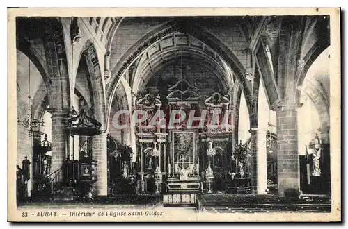 Cartes postales Auray interieur de l'eglise Saint Gildas