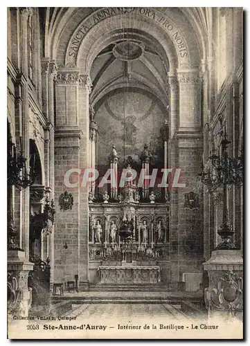 Cartes postales Ste Anne d'Auray interieur de la Basilique le Choeur Orgue
