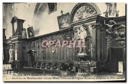 Ansichtskarte AK Vallees de la Meuse et de la Semoy Illustrees Environs de Montherme Laval Dieu interieur de l'eg