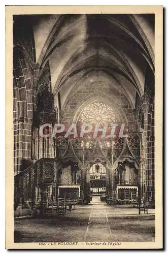 Cartes postales Le Folgoet interieur de l'eglise