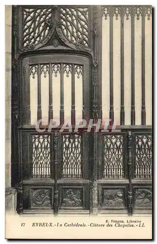 Cartes postales Evreux la Cathedrale Cloture des Chapelles
