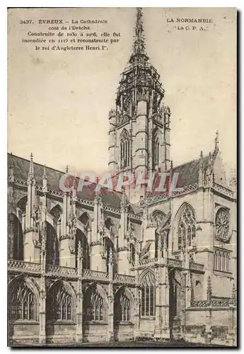 Cartes postales La Normandie Evreux la Cathedrale cote de l'Eveche