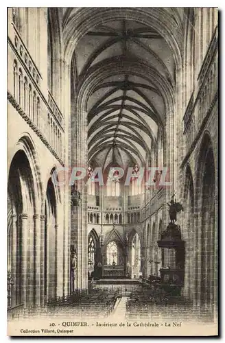 Ansichtskarte AK Quimper interieur de la Cathedrale la Nef