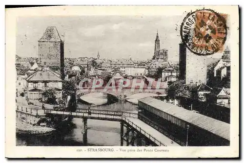 Cartes postales Strasbourg vue prise des Ponts Couverts