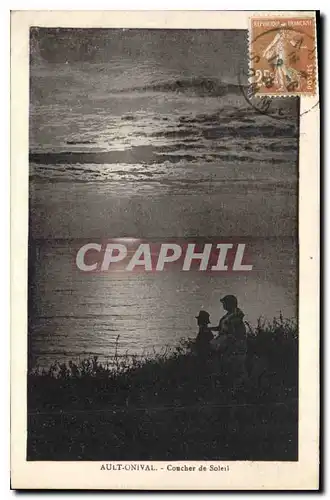 Cartes postales Ault Onival coucher de Soleil