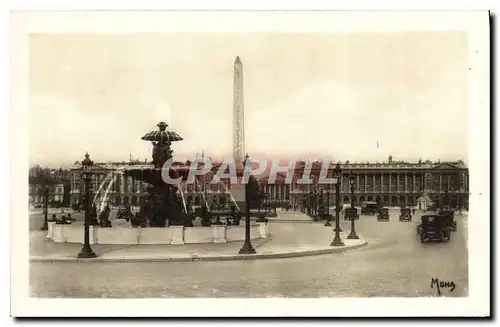 Ansichtskarte AK Les Petits Tableaux de Paris la place de la Concorde les Fontaines dues a Hitte et l'Obelisque d