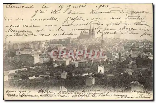 Cartes postales Clermont Ferrand vue generale