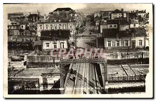 Ansichtskarte AK Cherbourg Panorama Pont Tournant et la rue du