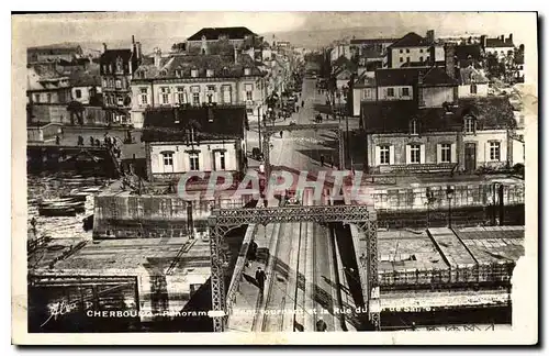 Cartes postales Cherbourg Panorama Pont Tournant et la rue du