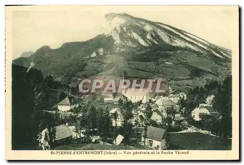 Ansichtskarte AK St Pierre d'Entremont Isere vue generale et la Roche Verand