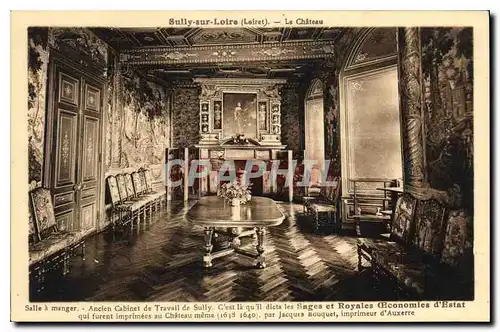 Ansichtskarte AK Sully sur Loire Loiret Le Chateau Salle a manger Ancien Cabinet de Travail de Sully