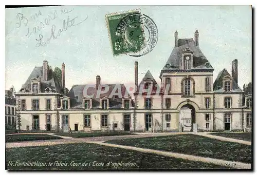 Cartes postales Fontainebleau le Palais Cour de l'Ecole d'application