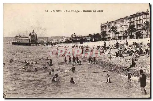 Ansichtskarte AK Nice La Plage Bains de Mer