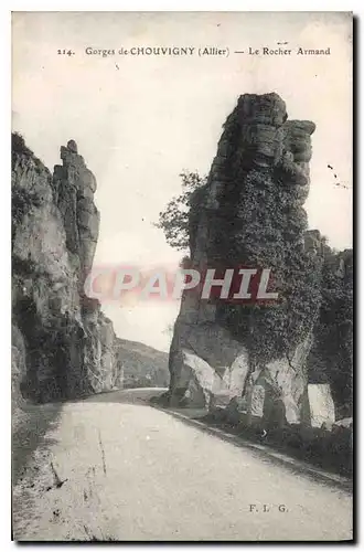 Cartes postales Gorges de Chouvigny Allier Le Rocher Armand